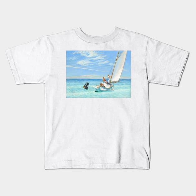 Ground Swell Oil Painting by Edward Hopper Kids T-Shirt by podartist